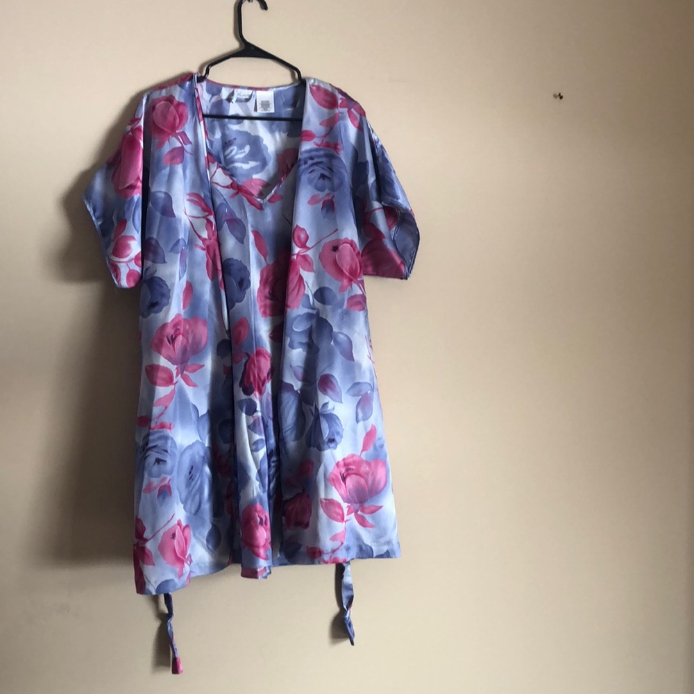 Floral Night Gown and Robe